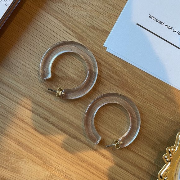 Madewell Jewelry - Madewell Clear Hoops